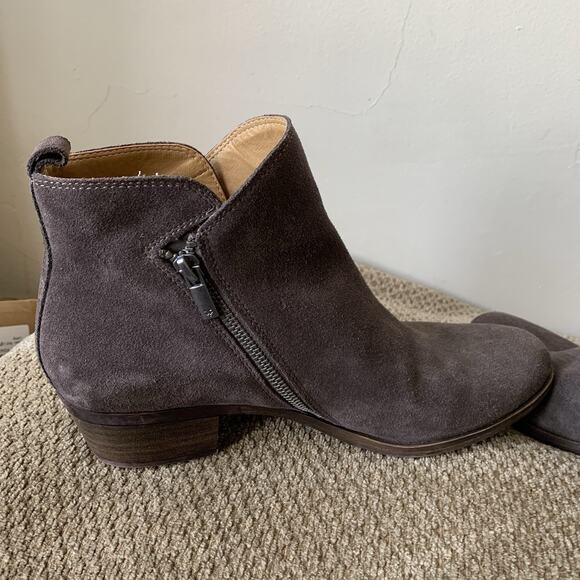 Lucky Brand Women’s 10 M 40 Brown Zipper Leather Ankle Boots Bartilino Booties - Picture 3 of 14